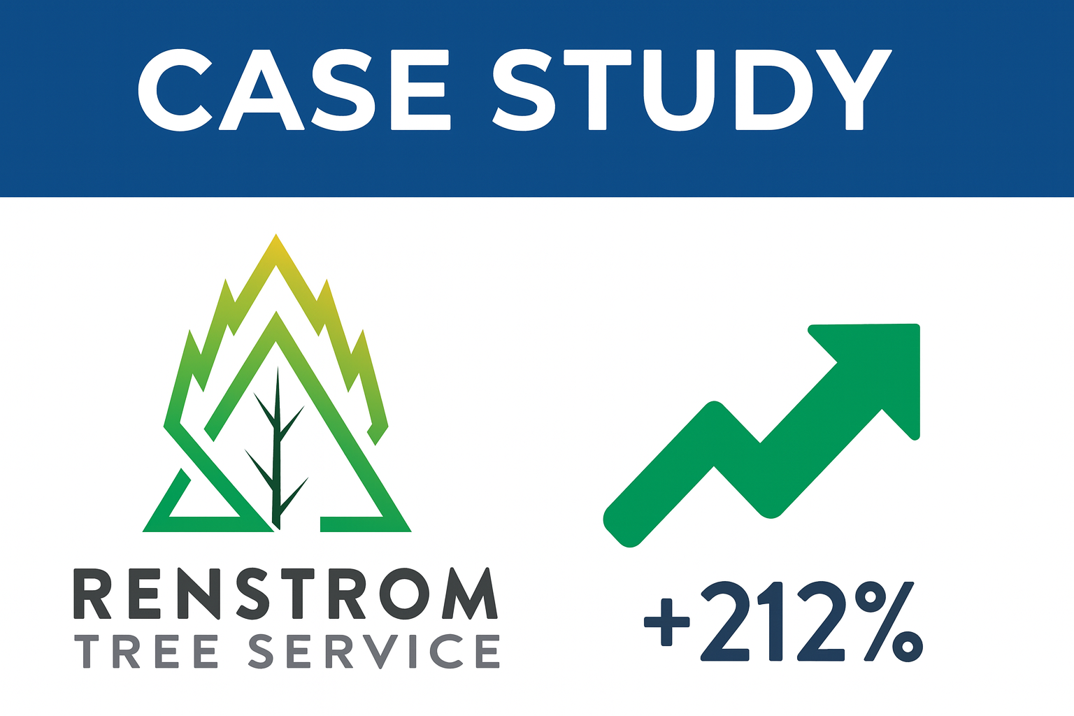 Renstrom Tree Service case study showing 212% increase in emergency calls